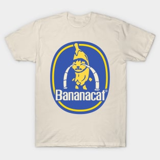 Banana Cat Meme | Sad | Banana Brand Sticker T-Shirt